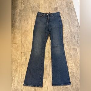 Express Dark Blue Flare Jeans